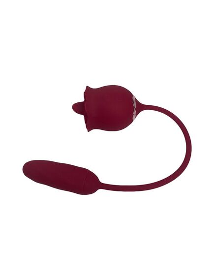 Вибромассажёр 2 в 1, пульсация и подвижный язычек "Voluptuous flower 9" , изображение 2