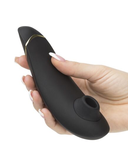 Бесконтактный клиторальный стимулятор Womanizer Premium черный, Расцветка: Черный , изображение 7