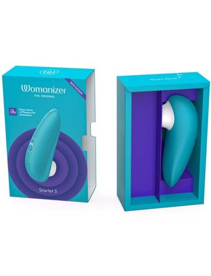 Бесконтактный клиторальный стимулятор Womanizer Starlet 3, Расцветка: Бирюзовый , изображение 5