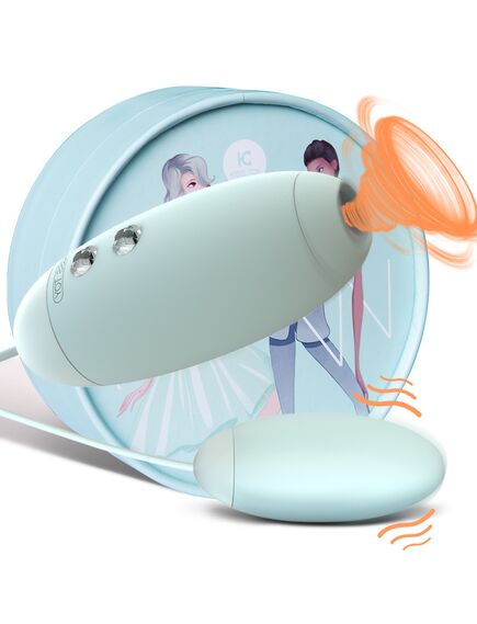 Вакуумно-волновой стимулятор клитора с виброяйцом KisToy "Miss VV" , изображение 4