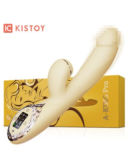 Вакуумный вибратор-кролик с подогревом KissToy "A-King Pro" , изображение 2