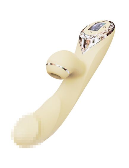 Вакуумный вибратор-кролик с подогревом KissToy "A-King Pro" , изображение 3