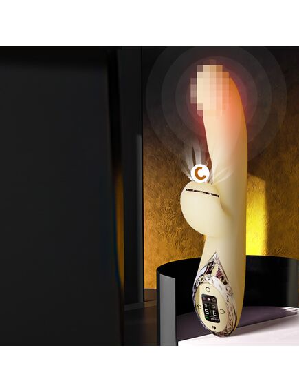 Вакуумный вибратор-кролик с подогревом KissToy "A-King Pro" , изображение 4