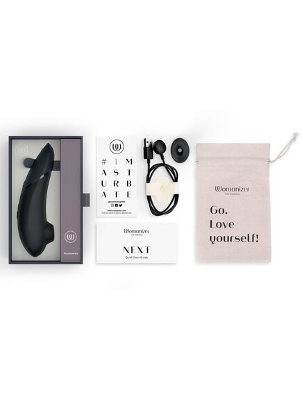 Бесконтактный клиторальный стимулятор Womanizer Next черный, Расцветка: Черный , изображение 3