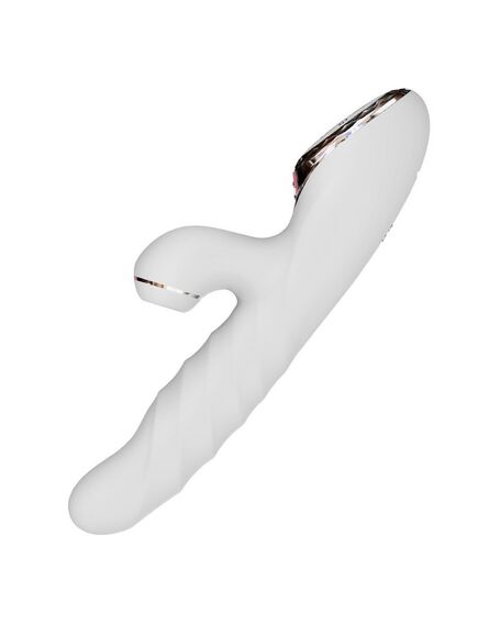 Вибромассажер рельефный со стимулятором клитора, вращением и поступательными движениями "A-King Max" , изображение 2