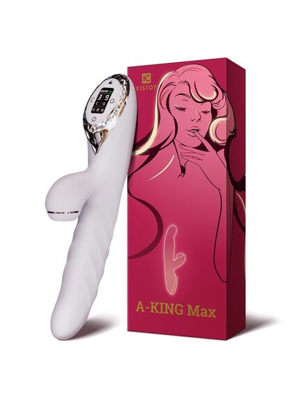 Вибромассажер рельефный со стимулятором клитора, вращением и поступательными движениями "A-King Max" , изображение 6