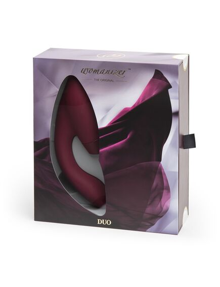 Бесконтактный клиторальный стимулятор Womanizer Duo, Расцветка: Бордовый , изображение 2