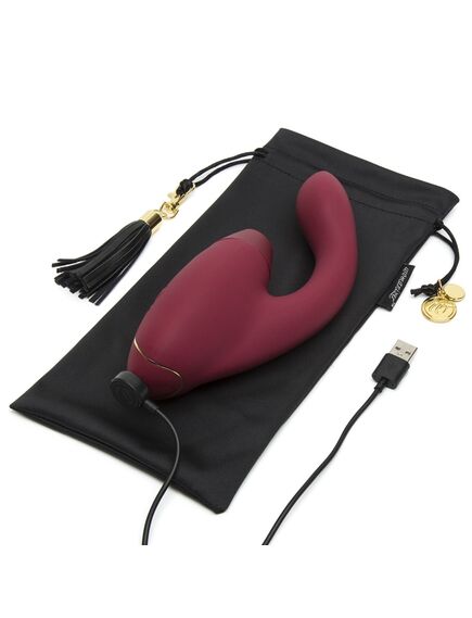 Бесконтактный клиторальный стимулятор Womanizer Duo, Расцветка: Бордовый , изображение 4