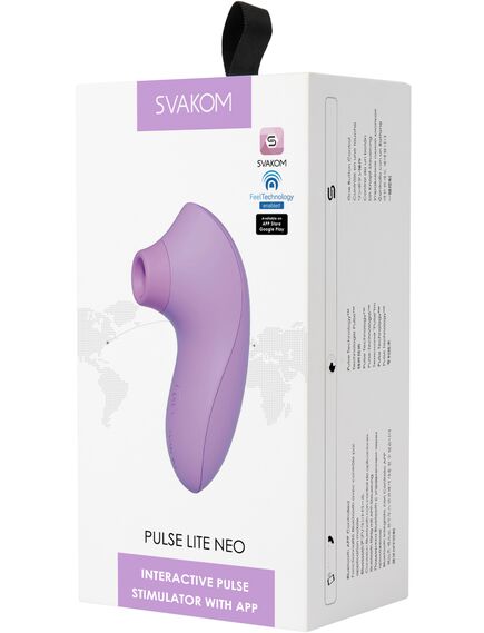 Мембранно-волновой клиторальный стимулятор Pulse Lite Neo lavender , изображение 6