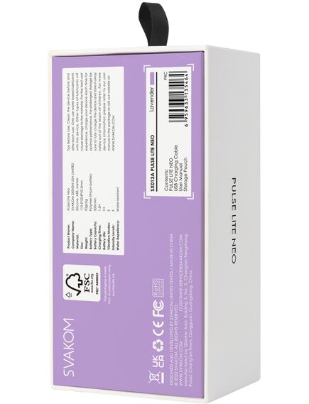 Мембранно-волновой клиторальный стимулятор Pulse Lite Neo lavender , изображение 7