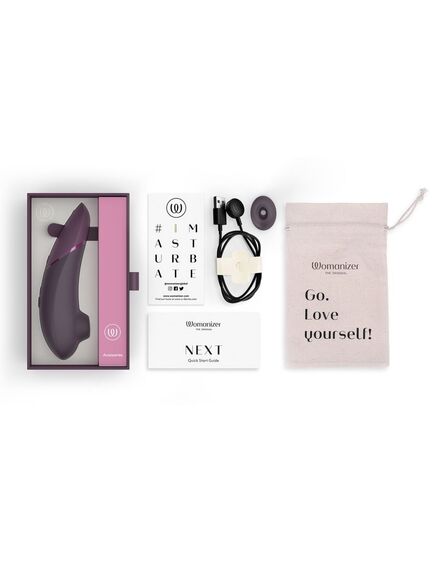 Бесконтактный клиторальный стимулятор Womanizer Next темно-фиолетовый, Расцветка: Фиолетовый , изображение 4