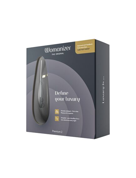 Бесконтактный клиторальный стимулятор Womanizer Premium 2 Black , изображение 8