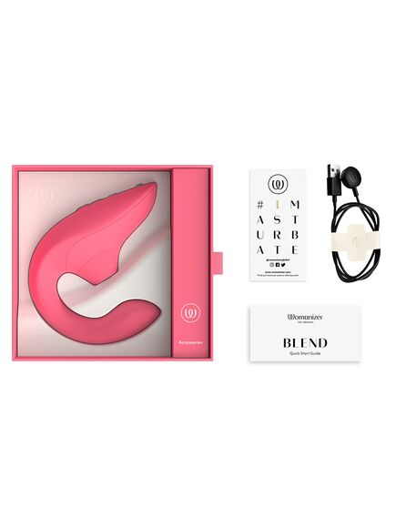 Бесконтактный клиторальный стимулятор Womanizer Blend, розовый , изображение 4