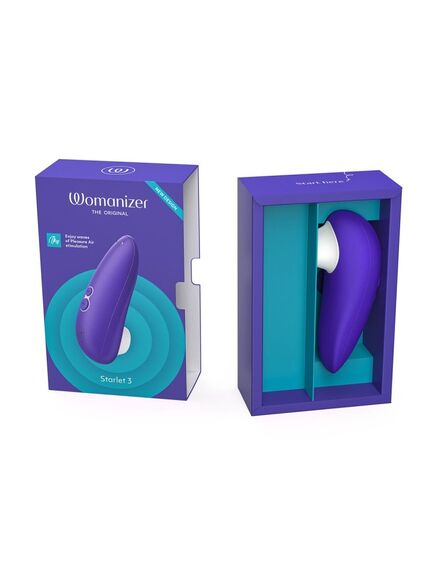 Бесконтактный клиторальный стимулятор Womanizer Starlet 3, Расцветка: Синий , изображение 4
