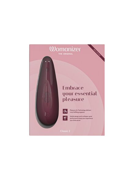 Бесконтактный клиторальный стимулятор Womanizer Classic 2 бордовый , изображение 4