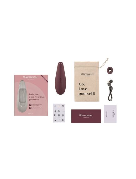 Бесконтактный клиторальный стимулятор Womanizer Classic 2 бордовый , изображение 5