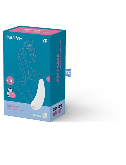 Вакуумно-волновой стимулятор Satisfyer Curvy 2+ белый , изображение 2