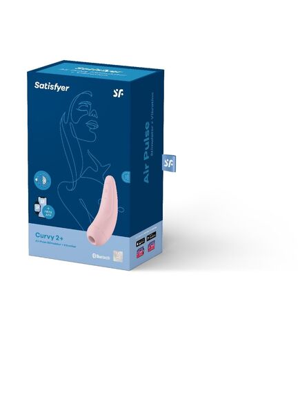 Вакуумно-волновой стимулятор Satisfyer Curvy 2+ розовый , изображение 2