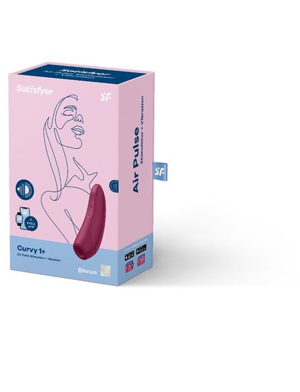 Вакуумно-волновой стимулятор Satisfyer Curvy 1+ красный , изображение 2