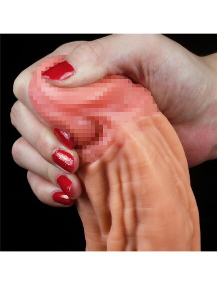 Фаллоимитатор гигант "Platinum Silicone Cock" 22 см Flesh , изображение 3