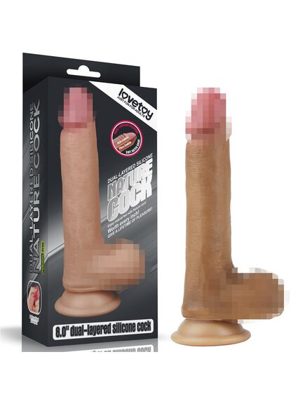 Фаллоимитатор Nature Cock 20,3 см мулат , изображение 5