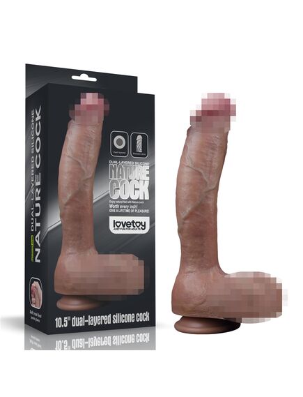 Ультра-реалистичный фаллоимитатор Dual layered Platinum Silicone Cock 20см 