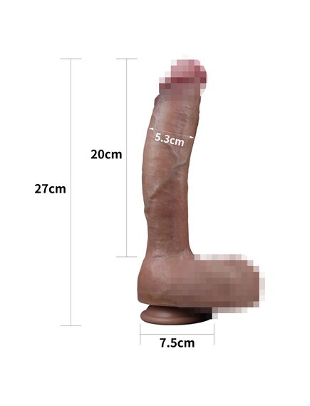 Ультра-реалистичный фаллоимитатор Dual layered Platinum Silicone Cock 20см , изображение 2