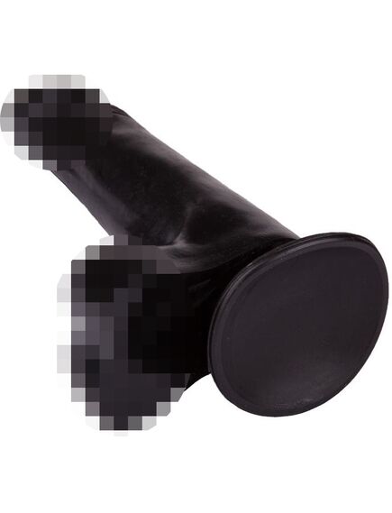 Фаллоимитатор чёрный на присоске в ламинате , изображение 4