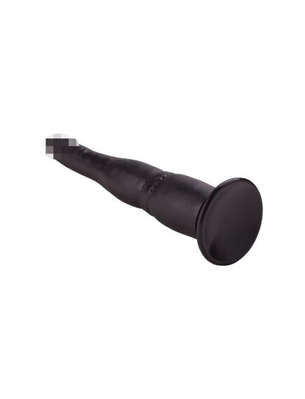 Фаллоимитатор чёрный на присоске в ламинате , изображение 4