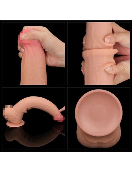 Фаллоимитатор Sliding-Skin с подвижной кожей 36 см , изображение 7