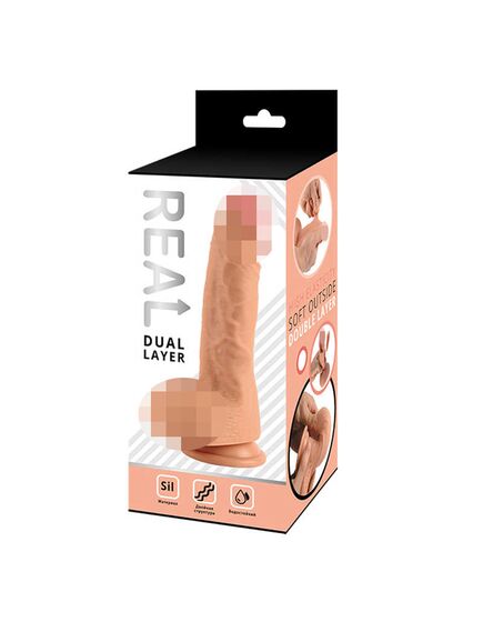 Реалистичный фаллоимитатор REAL Dual Layer , изображение 3