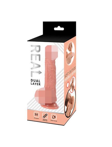Реалистичный фаллоимитатор REAL Dual Layer , изображение 2