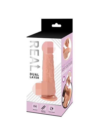 Реалистичный фаллоимитатор REAL Dual Layer , изображение 2