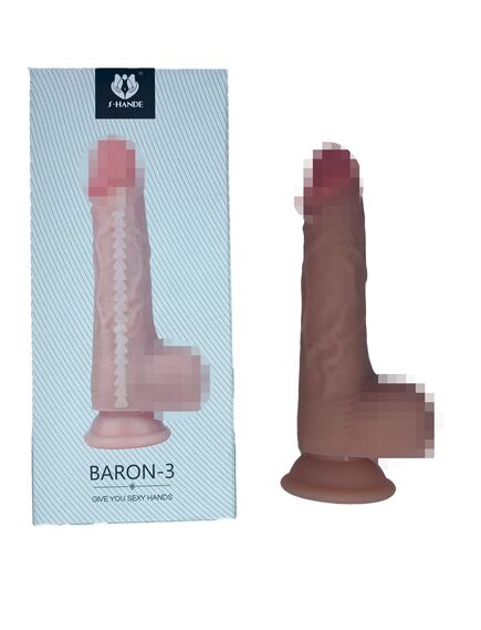 Фаллоимитатор гнущийся с каркасом BARON-3 , изображение 5