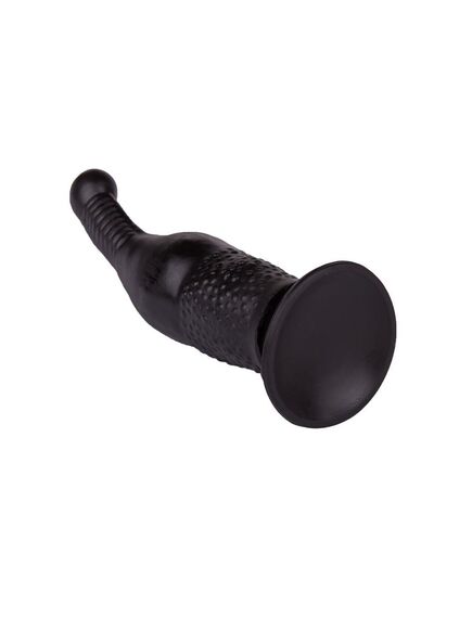 Фаллоимитатор чёрный на присоске в ламинате , изображение 2