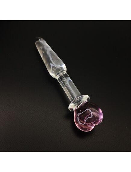 Стеклянный анальный стимулятор с сердцем , изображение 3