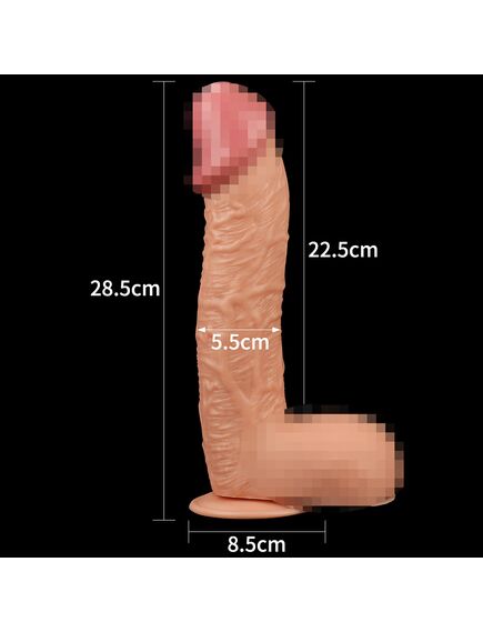 Реалистичный фаллоимитатор гигант "Legendary King Sized Realistic Dildo" 28,5 см , изображение 5
