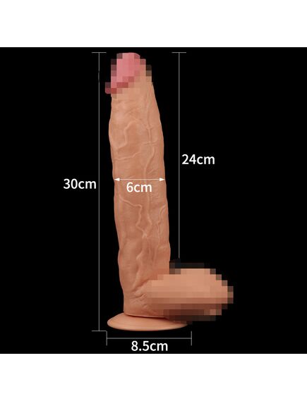 Реалистичный фаллоимитатор гигант "Legendary King Sized Realistic Dildo" 30 см , изображение 5