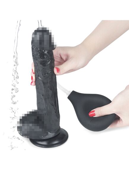 Фаллоимитатор с семяизвержением 11'' Squirt Extreme Dildo - Black , изображение 2
