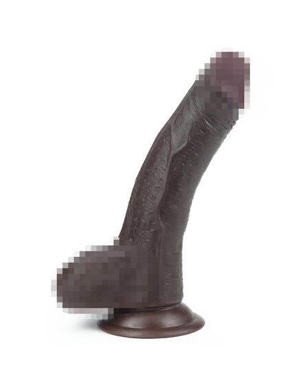 Фаллоимитатор Sliding-Skin с подвижной кожей афро 17,5 см , изображение 7