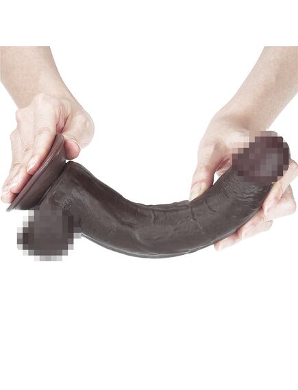 Фаллоимитатор Sliding-Skin с подвижной кожей афро 24 см , изображение 5