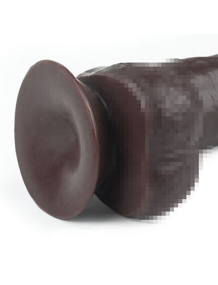 Фаллоимитатор Sliding-Skin с подвижной кожей афро 24 см , изображение 6