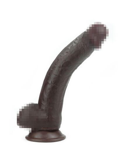 Фаллоимитатор Sliding-Skin с подвижной кожей афро 24 см , изображение 7