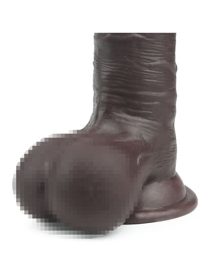 Фаллоимитатор Sliding-Skin с подвижной кожей афро 19,5 см , изображение 5