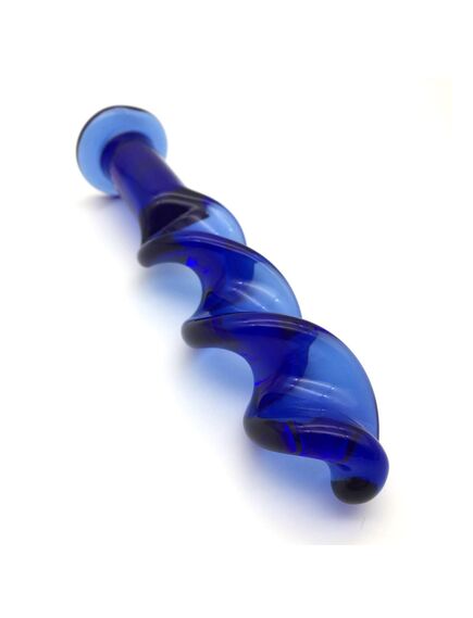 Анальный стимулятор стекло "Синяя рябь" , изображение 2