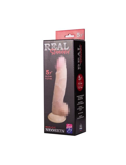 Фаллоимитатор неоскин на присоске в коробке REAL Standard , изображение 6
