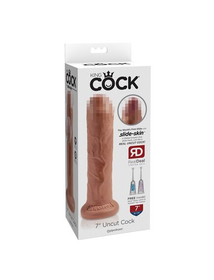 Фаллоимитатор King Cock 7″ Uncut Cock , изображение 2
