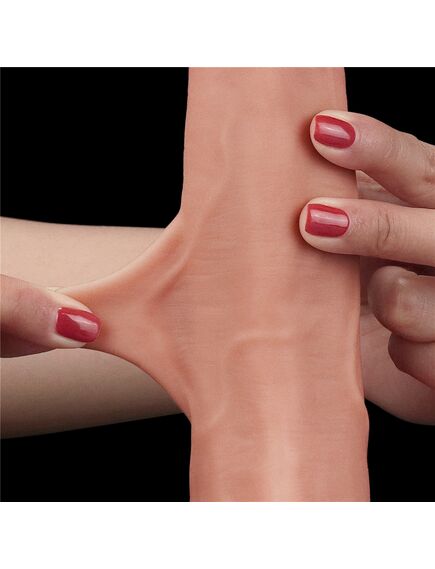 Фаллоимитатор Sliding-Skin с подвижной кожей 22 см , изображение 10