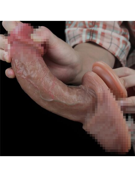 Ультра-реалистичный фаллоимитатор Dual layered Platinum Silicone Cock 14 см , изображение 8