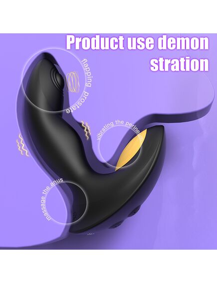 Массажер простаты с вибрацией и пульсирующей горошиной "Chac" , изображение 2